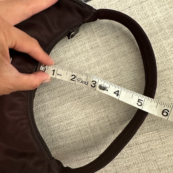 Prada Tessuto Nylon Mini Hobo Bag Dark Brown - Picture 9 of 10